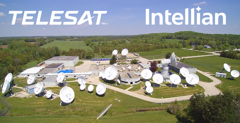 Aerial view of Telesat's Allan Park teleport